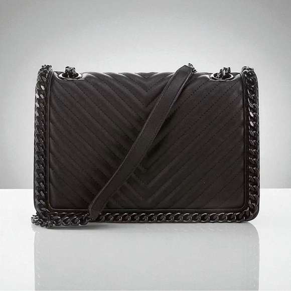 Aldo Handbags - Aldo Greenwald black quilted chain detail crossbody bag